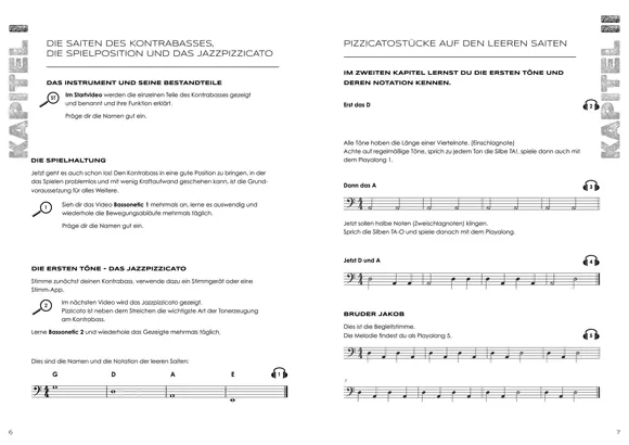 Bassonetic Workbook Seite 6 und 7